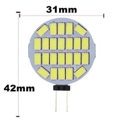 G4 LED Round Range Hood Bulb 12V SMD5370 24 Led Boat Light White / Warm White Bulb Lamp Replace Halogen Lamp High Brightness