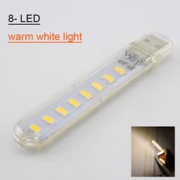1PC Portable Mini 3/8/10/20/24 LED 5V USB DC Warm White Lamp Book Reading FLashlight Night Light Lighting for Lighting Computer
