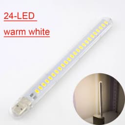 1PC Portable Mini 3/8/10/20/24 LED 5V USB DC Warm White Lamp Book Reading FLashlight Night Light Lighting for Lighting Computer