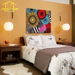 Italian Design Minimalist Flying Saucer Silk Wall Lamp LED E27 Art Decorative Wall Sconces Bedside Study Living/Tea Room Sofas