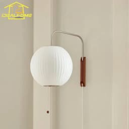 Italian Design Minimalist Flying Saucer Silk Wall Lamp LED E27 Art Decorative Wall Sconces Bedside Study Living/Tea Room Sofas