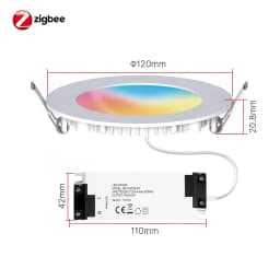 MOES ZigBee Downlight Tuya Ultra Thin Tube Lamp Spot Lamp 6W RGB Change Warm Cool Light Work with Alexa Google Home Smart Life