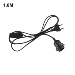 1.8m 3.5m 6m Power Cord Cables E26 E27 Half Teeth Lamp Base Holder With Switch Wire EU Plug For Pendant Led Bulbs Fixture
