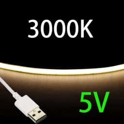 USB 5V COB LED Strip Lights 2.7mm Very Thin Multicolor 480LEDs 1m 2m For Computer Indoor Linear Tape Lights Flexible Convenient