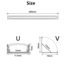 Aluminum Profile Channel Holder for LED Strip Light Bar, Cabinet Lamp, Kitchen Closet, Aluminum Corner, 1-30Pcs per Lot