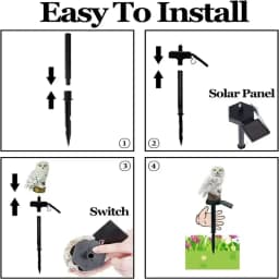 Solar Lamp Owl Animal Solar Garden Lights Solar Powered Solar Led Light Outdoor Garden Decoration Lamp Waterproof Solar Lights