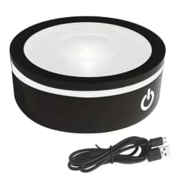 Touch LED Light Base Colorful 3D Crystal Glass Art Crystal Display Lamp Base Stand for Room laser Decorate lamp holder