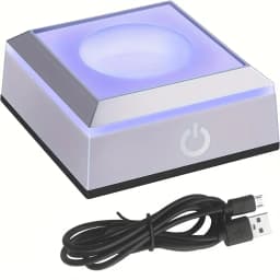 Touch LED Light Base Colorful 3D Crystal Glass Art Crystal Display Lamp Base Stand for Room laser Decorate lamp holder