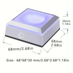 Touch LED Light Base Colorful 3D Crystal Glass Art Crystal Display Lamp Base Stand for Room laser Decorate lamp holder