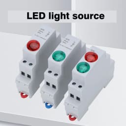 DIN rail Signal light LED Power indicator light Mount Signal Light DC AC220v 24v green red Start stop work indication JD9