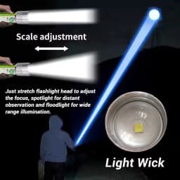 Spotlight Long-range Strong Light XPG Focusing Flashlight Type-C Charging With Strong Magnetic Pen Clip Fluorescent Keychain