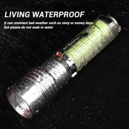 Spotlight Long-range Strong Light XPG Focusing Flashlight Type-C Charging With Strong Magnetic Pen Clip Fluorescent Keychain