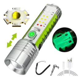 Spotlight Long-range Strong Light XPG Focusing Flashlight Type-C Charging With Strong Magnetic Pen Clip Fluorescent Keychain