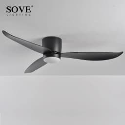 SOVE Modern Led Ceiling Fan Kitchen Living Room Dining Room Household High Air Volume Remote Control Pendant Light