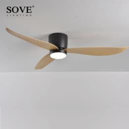 SOVE Modern Led Ceiling Fan Kitchen Living Room Dining Room Household High Air Volume Remote Control Pendant Light