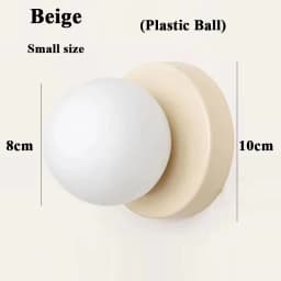 Macaron Soft Style Small Wall Lamp Iron Base With Plastic Material Ball Lampshade Sconce Light Modern Home Decor Soft E27 Lustre