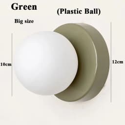 Macaron Soft Style Small Wall Lamp Iron Base With Plastic Material Ball Lampshade Sconce Light Modern Home Decor Soft E27 Lustre