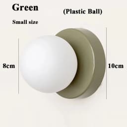 Macaron Soft Style Small Wall Lamp Iron Base With Plastic Material Ball Lampshade Sconce Light Modern Home Decor Soft E27 Lustre