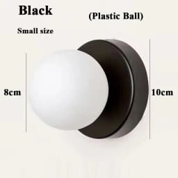 Macaron Soft Style Small Wall Lamp Iron Base With Plastic Material Ball Lampshade Sconce Light Modern Home Decor Soft E27 Lustre
