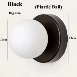 Macaron Soft Style Small Wall Lamp Iron Base With Plastic Material Ball Lampshade Sconce Light Modern Home Decor Soft E27 Lustre