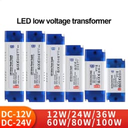 LED Lighting Transformer 100W 80W 60W 36W 24W 12W Drive Power Adapter AC/DC 12V 24V Lighting Fixture LED Light Strip