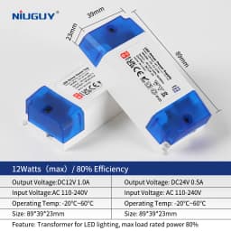 LED Lighting Transformer 100W 80W 60W 36W 24W 12W Drive Power Adapter AC/DC 12V 24V Lighting Fixture LED Light Strip