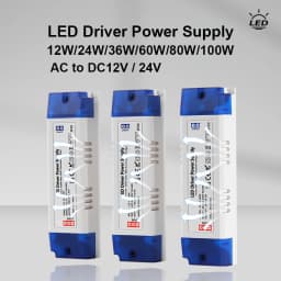 LED Lighting Transformer 100W 80W 60W 36W 24W 12W Drive Power Adapter AC/DC 12V 24V Lighting Fixture LED Light Strip