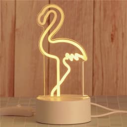 Romantic Love 3D Acrylic Led Lamp for Home Children's Night Light Wedding Decoration Birthday Party Valentine's Day Bedside Lamp
