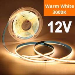 Dupont Interface COB LED Strip Light High Density Linear Lighting Flexible Tape Parallel Lamp Closet Shelves Decor Decor DC12V