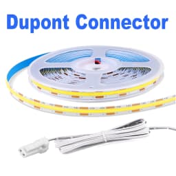 Dupont Interface COB LED Strip Light High Density Linear Lighting Flexible Tape Parallel Lamp Closet Shelves Decor Decor DC12V