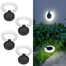 1/4 Pack Solar Outdoor Lights, LED Waterproof Atmosphere Light, Warm White Lamp, for Garden Fence Buried Lawn Porch Walkway Deco