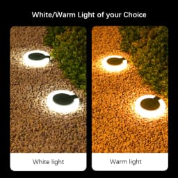 1/4 Pack Solar Outdoor Lights, LED Waterproof Atmosphere Light, Warm White Lamp, for Garden Fence Buried Lawn Porch Walkway Deco