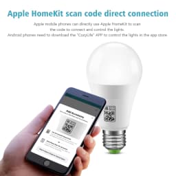 MFI Certified Homekit LED Smart Wifi Light Bulb E27 Smart Lamp Multicolour Dimmable LED Bulb Siri Control for Alexa Google Home