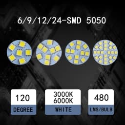 2Pcs 1W 2W 3W G4 Back Pin Round Board LED Bulb DC 12V 24V Lamp For Car Boat Home Spotlight Cabinet Lighting Replace Hologen