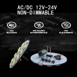 2Pcs 1W 2W 3W G4 Back Pin Round Board LED Bulb DC 12V 24V Lamp For Car Boat Home Spotlight Cabinet Lighting Replace Hologen