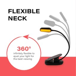 Rechargeable Clip On Blue Blocking Amber LED Light for Reading in Bed 1600K Eye Care Light for Strain-Free Healthy Eyes