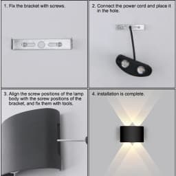 Led Wall Lamp Outdoor Indoor Waterproof Surface Mounted LED Up and Down Wall Light Porch Garden AC85-265V