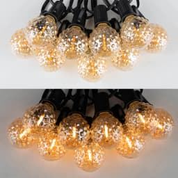Waterproof Garden Festoon LED Light Outdoor G40 1W Ice Diamond Connectable String Lights Garland Bright Chain Wedding Decoration