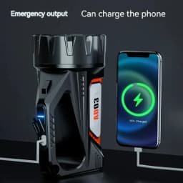 Warsun USB Rechargeable Solar Energy Camp Flashlights ABS Portable Waterproof Torch Work Light Outdoor Searchlight