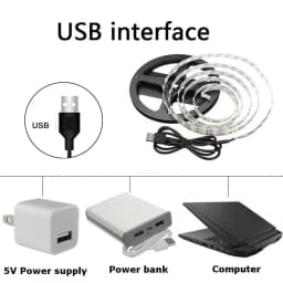 DC 5V USB LED Strips Light 2835 White Warm White Led Strip Lights for TV Backlight Home Decor 1-5m Flexible Ribbon Tape