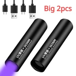 USB Rechargeable Mini 365nm UV Flashlight 3W Ultraviolet Torch Pets Urine Cat Tinea Money Ore Scorpion Detection Flashlights