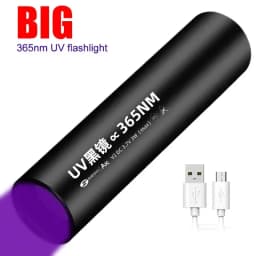 USB Rechargeable Mini 365nm UV Flashlight 3W Ultraviolet Torch Pets Urine Cat Tinea Money Ore Scorpion Detection Flashlights