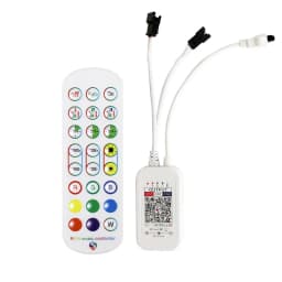 Bluetooth RGBIC LED Strip Controller Dreamcolor LED Strip Dimmer with 24 Key IR Remote Control 3pin Smart Pixel Controller