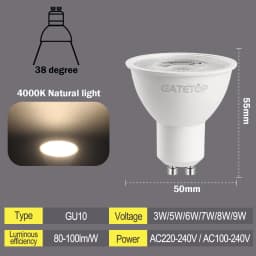 1-10pcs Foco GU10 Spotlight Bulb AC220V 110V LED Lighting 3W 5W 6W 7W 8W 9W Can Replace The 50W Halogen Lamp Lampara Led