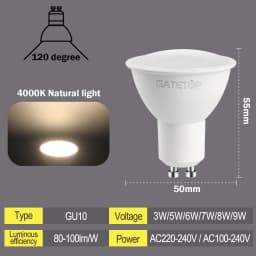 1-10pcs Foco GU10 Spotlight Bulb AC220V 110V LED Lighting 3W 5W 6W 7W 8W 9W Can Replace The 50W Halogen Lamp Lampara Led