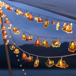 1pc LED Camping Pattern String Lights Camping Shape Atmosphere Decorative Fairy Lamp For Outdoor Camping Home Garden Yard Decor