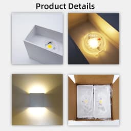 LED Wall Sconces 6W Modern Indoor Lamp White Up Down Wall Mount Lights for Home Villa Living Room Hallway Bedroom Decoration