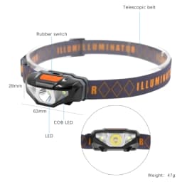 Mini Head Lamp 3 Modes Waterproof LED Flashlight Headlight Headlamp Torch Lanterna with Headband Use AA Battery