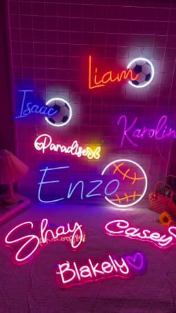 Custom Neon Sign LED First Name Light Kids Name Neon Personalized Sign Teenage Room Decor Neon Led Lamp for Bedroom Wall Decor