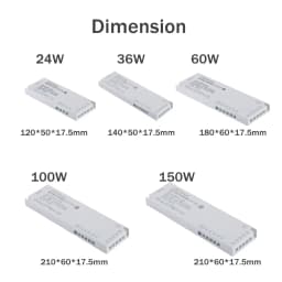 LED Cabinet Light Driver 12V 24V LED Strip Light Power Supply
